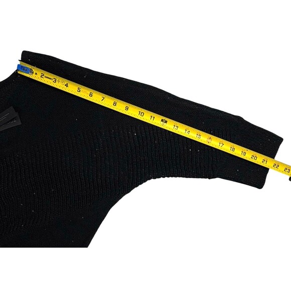 NWT Mixed Stitch Black Sequin Sweater 3/4 Dolman Sleeve Apt 9 Holiday Sparkle XL - Picture 9 of 14